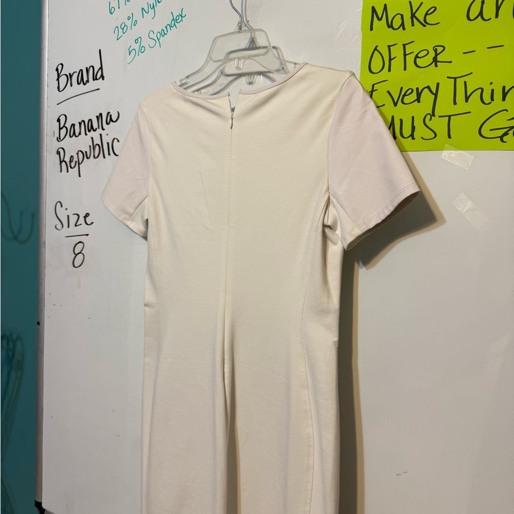 Banana Republic Women's Ivory Short Sleeve Dress